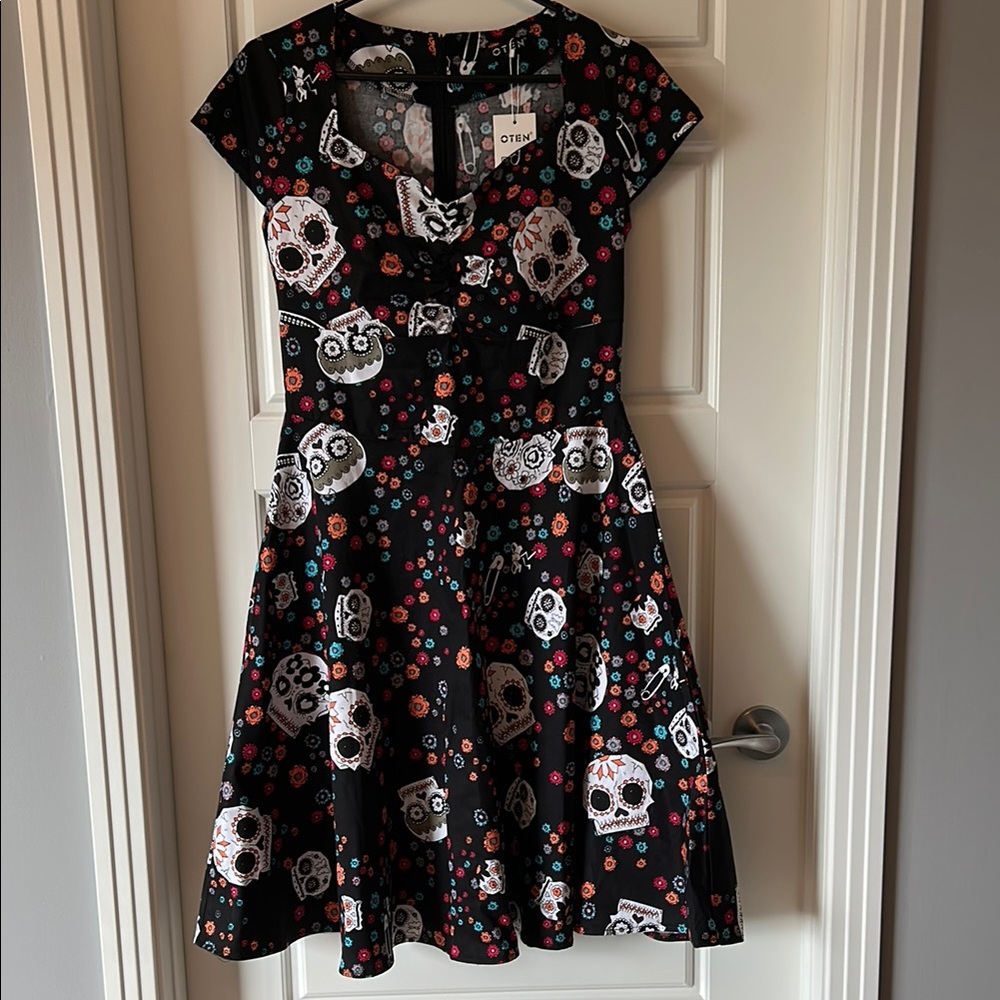 NWT Oten Sugar Skull Dress